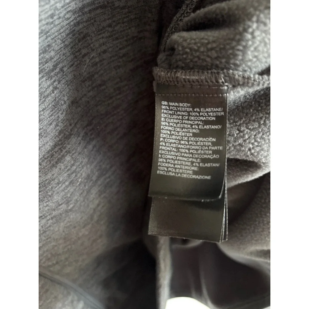 The North Face Mens Gray Pullover Fleece‎ Jacket NF0A47F7 pockets chest pocket